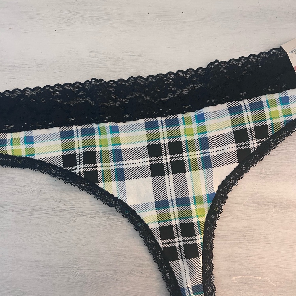 ARIZONA Kerry Plaid lace  thong size‎ XXL